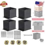6x6 Post Anchor Bracket Set - Durable Rustproof Support for Decks & Pergolas
