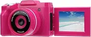 Digital Camera, 16MP FHD 1080P SLR with 2.4in LCD Flip Screen, 16X Zoom, Anti Shake, Portable Vlog Camera for School Traveling Growth Record
