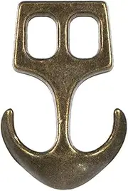 Paracord Planet Two Hole Clasps - Silver & Bronze - Hook & Anchor Clasps - 2, 5, 10, and 25 Pack Sizes, Bronze Anchor Clasp, 5 Pack