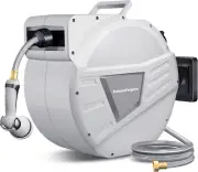 Garden Hose Reel Retractable Hose Reel 1/2 Inch X 65 Ft, Any Length Lock Water H