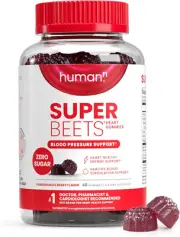 Humann Superbeets Heart Gummies - Beet Gummy with Energy Support, Grape Seed Ext
