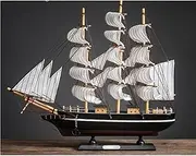 Sailboat Model Decoration 39cm Home Decoration Children's Room Decoration Table for Men and Women Hand-Carved Boat Desk TV Cabinet Porch Souvenir