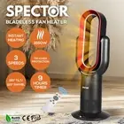 Spector Electric Heater Bladeless Hot+Cool 28'' Timer Remote Control Low Noise