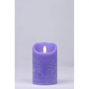 【Luminara 擬真火焰 蠟燭】紫漫熏香香草香氛水紋蠟燭（中）+ 加贈充電電池組