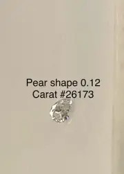 Pear Shape Diamond 0.12 Carat Natural