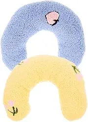 Mipcase Soft Cat Pillow U-Shape Neck Support Pet Sleeping Pillow for Comfort 2 Pack for Kitten
