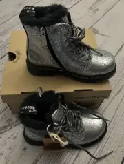 Dr. Martens Kid's Toddlers Unisex Collection 1460 Serena Silver Distressed Foil