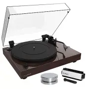 Fluance RT82 Reference Turntable with Record Weight and Vinyl Cleaning Kit