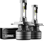 2Pcs 30000LM 100W H4 LED Car Light CANBUS LED Headlight for Car Lamp Turbo Bulbs Auto,6000K Super Bright Cool White,9005