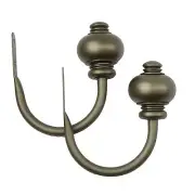 Knob Curtain Holdback Drapery Tieback Hooks (Set of 2)