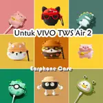 適用於 VIVO TWS AIR 2 手機殼可愛卡通豬背包軟矽膠手機殼耳機套 NO.2