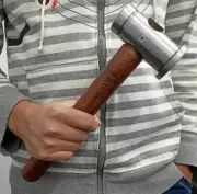 Silver Hammer Blacksmith Mallet for Precision Knife Making Heavy Duty Forging