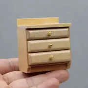 2PC 1:12 Scale Dollhouse Miniature White Furniture Bedside Table Bedroom Cabinet