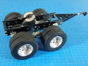 Tamiya 1/14 RC Semi Trailer 2 Axles Dolly Lock Pin Style Mount 5th Wheel Coupler