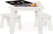 P'kolino PKFFCHTWHT P'kolino Chalk Table and Benches - White