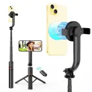 40" Magnetic Selfie Stick Tripod w Wireless Remote Control Phone Mount Magnet...