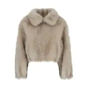 [Valentini 1972] Valentini 1972 Collared Faux-fur Jacket 40 IT NEUTRALS