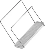 Alipis Kitchen Sink Organizer Rack Stainless Steel Draining Sponge Holder with Tray Multi-Functional Rag Storage for Dish Cloths Sponges and Soap Space-Saving Design