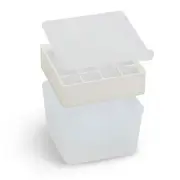 Mini Ice Box Silicone Ice Cube Tray with Lid & Bin, Holds 48 Cubes, Easy Rele...