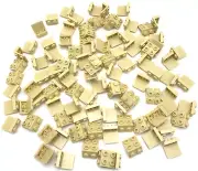 Lego 100 New Tan Brackets 1 x 2 - 2 x 2 Pieces