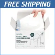 Universal Fit Disposable Commode Liners - 250 Pack for Hygiene & Convenience