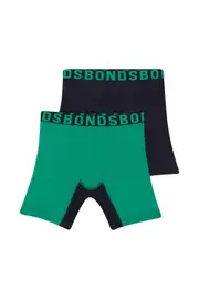[Bonds] Bonds Boys Anti Chafe Trunk 2 Pack Size: 10/12, Moisture-Wicking 10/12 Multicolor