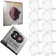 12 Pack Vinyl Record Shelf Acrylic Vinyl Record Wall Mount Clear Album Record Holder Vinyl Record Display with Installation Hardware for LP CD Display Ledge Book Art Storage Vintage Home Decor