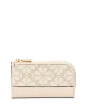 kate spade new york Devin Spade Flower Jacquard Small Slim Bifold Wallet
