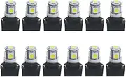DOPHISALL AUTO 12PCS White Color T10 194 168 PC194 PC195 12v Instrument Panel Gauge Cluster Dashboard Light LED Bulb