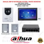 Dahua Full HD IP Intercom Kit with 7″ Screen White,2MP Doorstation,POE,Bracket