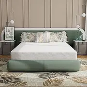 [HOMES: Inside + Out] Zinne Queen Mattress, 8 Inch Memory Foam Mattress Gel Mattress Twin for Cool Sleep Pressure Relief, Medium Firm King Mattress CertiPUR-US Certified/Bed-in-a-Box/Pressure Relieving