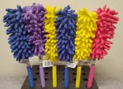 6 Colorful Telescopic Microfiber Duster with Pivot Head, Extends Up to 29" (03)