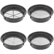 Gold Mining Pan Classifier Set of 4 Black Pans 1/4", 1/100", 1/30", 1/50" Holes