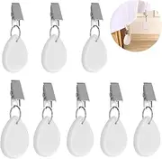 LxcshLjx 8Pcs Tablecloth Weights, Teardrop Marble Table Cover Weights Stone, Metal Clip Tablecloth Pendant, Outdoor Tablecloth Weights Hangers, Table Cloth Scale for Picnic Family Dining Decoration