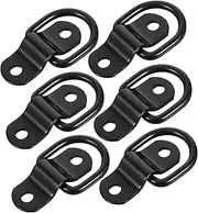 6 Set D Ring Tie Down Anchors for Truck Bed Heavy Duty Hooks with Screws Construction for Secure Cargo Easy Installation for Furniture Trailer Use