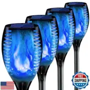 4PCs Halloween Solar Torch Lights Outdoor, 43in 96 LED, Waterproof Landscape