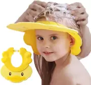 Baby Shower Cap Adjustable Silicone Shampoo Bath Cap Visor Cap Protect Eye Ear f