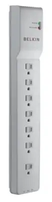 Belkin 7 Outlet Home/Office Surge Protector 6' Cord Slim Design W-17