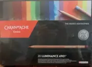 Caran d'Ache 6901 Coloring Pencils Luminance 20 Colors New Sealed