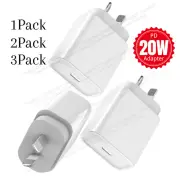 20W Fast Charger Block For iPhone 16 15 14 13 12 11 PD Type C Wall Power Adapter