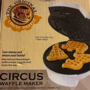 Restaurant Classics CIRCUS WAFFLE MAKER~Iron~Elephant*Lion*Clown