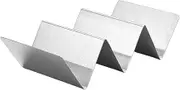 Taco Stand Holder - Stainless Steel Taco Holder | Non-Slip Metal Baking Tool | Portable Stand Rack Tray Style | Gathering Serving Dish For Buffets Restaurants Buffets Tortillas Pancakes