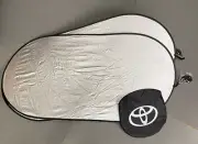 TOYOTA Car Window SIDE Sun Shade Visor Folding Cover Block Silver Universal (for: Toyota)