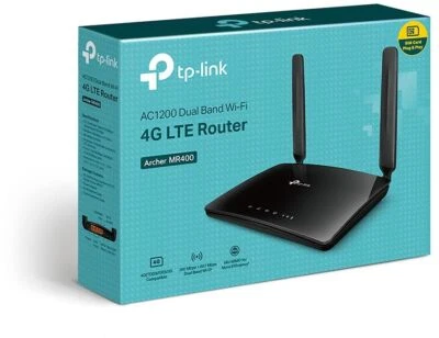 TP-LINK ARCHER MR400 DUAL BAND ROUTER WIRELESS SWITCH w/ 4G LTE SIM SLOT *NEW