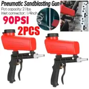 2 X Portable Handheld Air Compressor Speed Sand Gun Blaster Sand Blasting 1/4 in