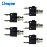 Cleqee BNC Male Plug to Dual 4mm Banana Male Plug RF Coaxial Connector