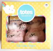 New Totes Toasties Kids Llama Slippers Girls Size Small 11-12 Pink Faux Fur NEW