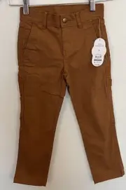 Wonder Nation Boy's Denim Jeans Pants Brown NWT Sz 5 Stretch Adjustable Waist