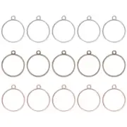 30PCS Open Back Bezel Pendant Alloy​ Blank Frame Hollow Pendants for Crafts