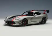 1/18 2017 Dodge Viper ACR Billet Silver Metallic W/Stripes Model Autoart 71733